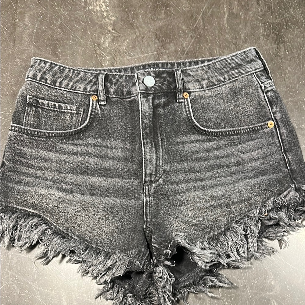 Women’s All Saints Astrid Frayed Shorts - Black - Size 27 - Excellent Condition